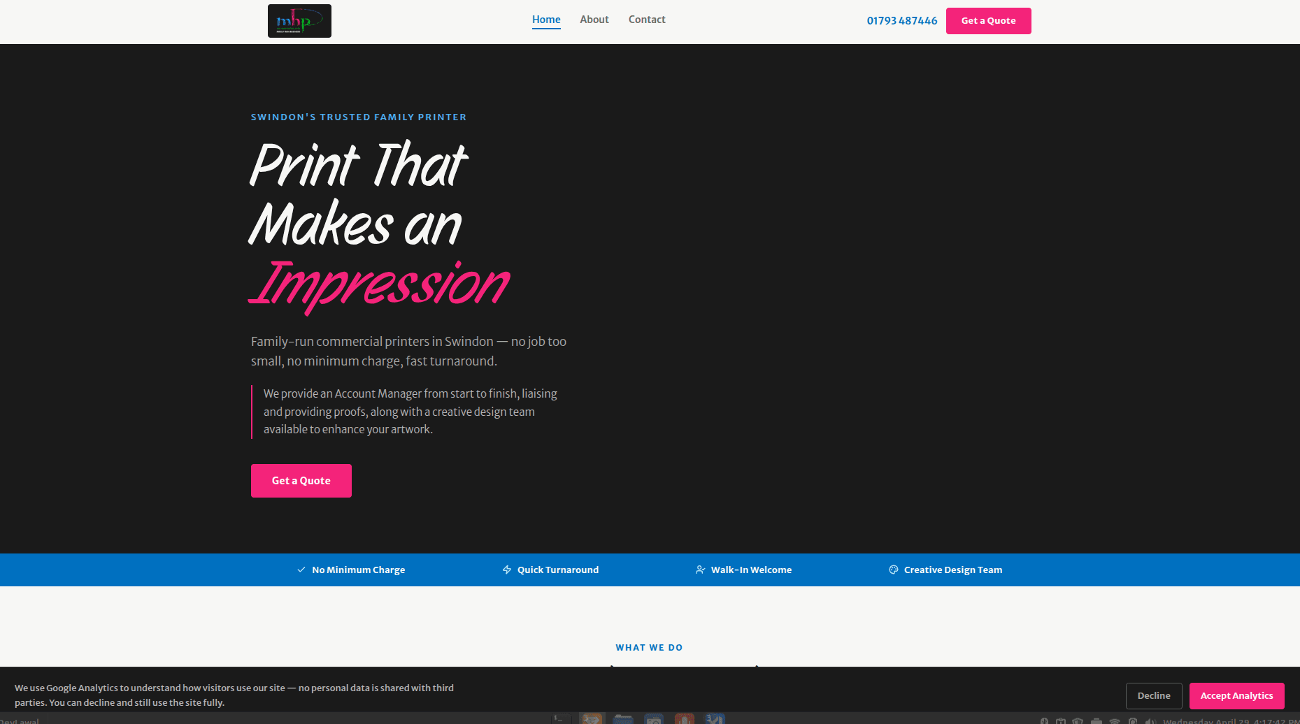 Mike Horan Printing Ltd hero